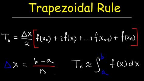 The Trapezoidal Rule Calculator is an online tool that approximates the definite integral of a function f (x) over some closed interval [a, b] with a discrete summation of n trapezoid areas under the function curve. This approach for approximation of definite integrals is known as the Trapezoidal Rule. The calculator interface consists of four ...